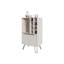 Bar Fairfax en mélamine avec support en verre et rangement pour le vin, blanc