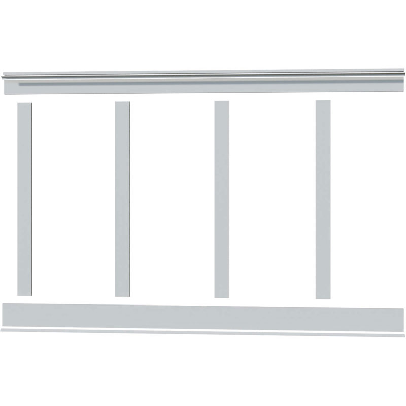 Panneau mural en pvc blanc Deluxe Shaker, 56 po, Large panneau réglable de 20 po