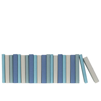 Decorative Books - Ocean Linen Wrapped Books - Blue Books By The Foot