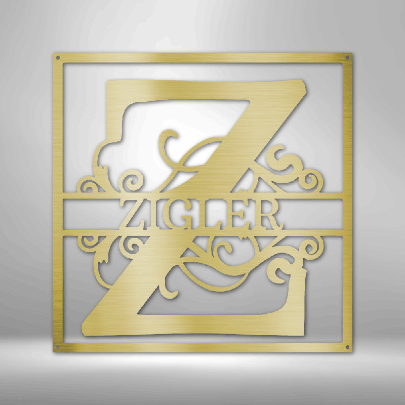 Décoration murale en acier personnalisée, Doré, H 14,25 po x l 14,5 po x P 0,5 po, Oui