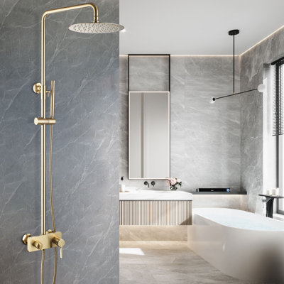 Robinet de douche exposé avec valve brute
