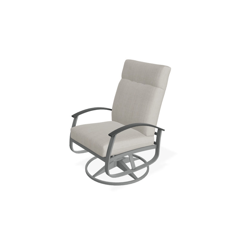 Belle Isle Outdoor Rocker Chair, Salt, Classic Graphite P30, Textured Graphite