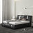 Hejran Artificial Leather Upholstered Platform Bed, No Box Spring Needed-92662556-92662558