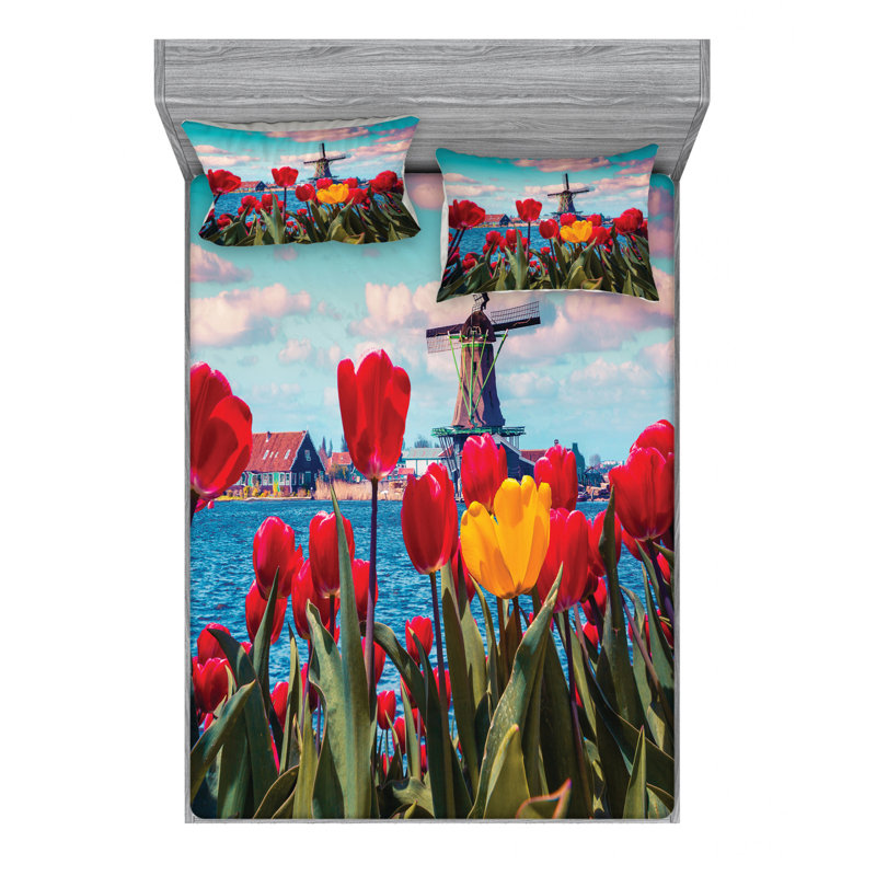 Microfiber Sheet Set, Queen Sheet Set with Fitted Sheet