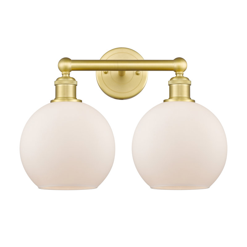 Ellington 2 - Light Dimmable Vanity Light, Matte White, Satin Gold
