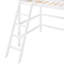 Lit mezzanine simple en bois massif blanc avec. And Build. Aucun sommier ni base requis. 14 lattes pour un soutien accru. Barrières de sécurité. 79,5 po x 41,8 po 67,5 po. Assemblage requis - blanc. Fabrication-421229010