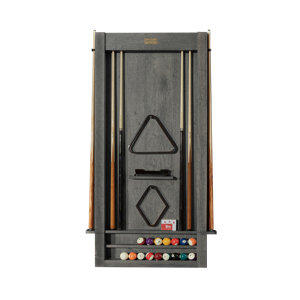 American Heritage® Alta 6-Cue Wall Mounted Cue Rack , Black Ash