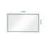 Miroir de salle de bain sans cadre à DEL avec lumières, miroir de meuble-lavabo mural anti-buée, multifonctionnel, 3 lumières à intensité variable, fonction de mémoire-110379929