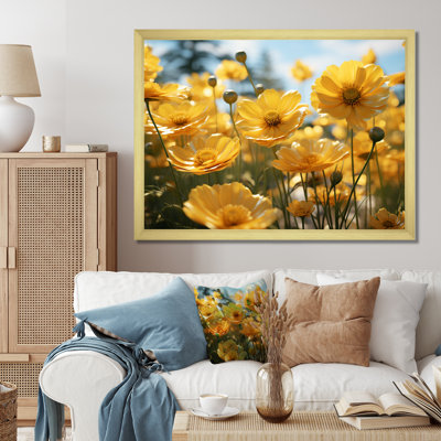 " Yellow Buttercups Field Vibrant I "