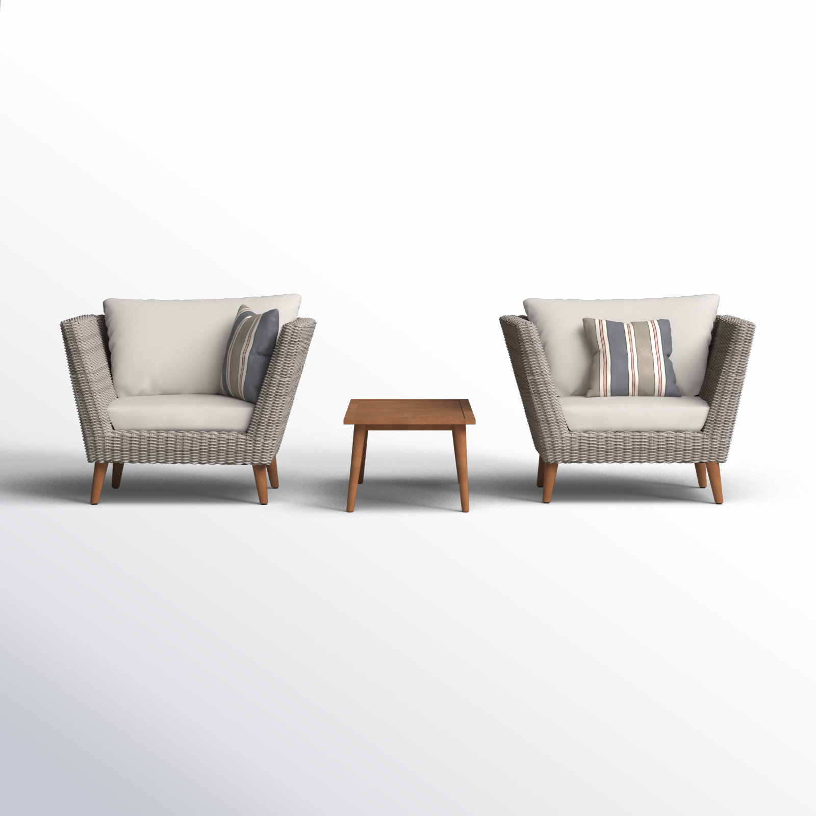Lumley 2-Person Eucalyptus Patio Seating Group
