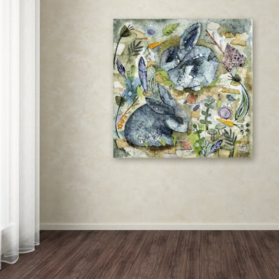 Berkley 'Rainy Day Rabbits' Canvas Art