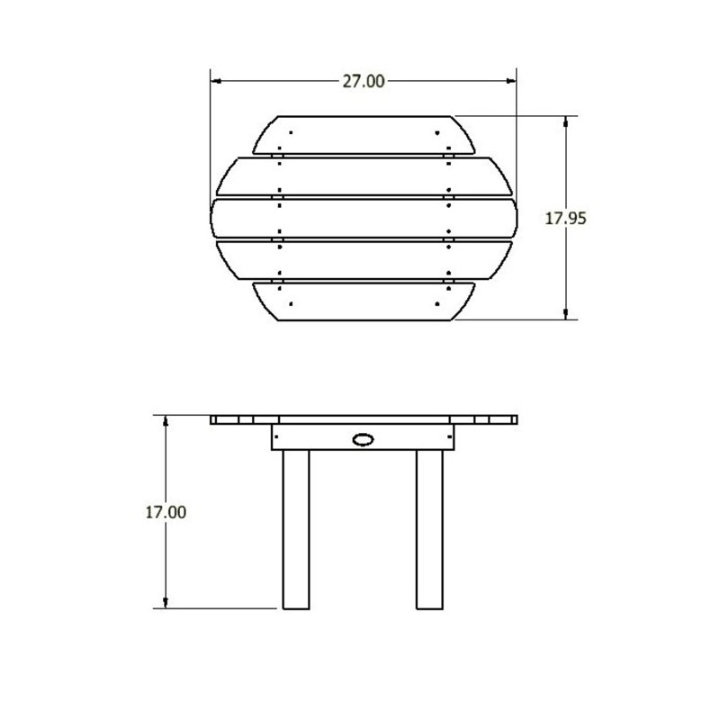 Table d'appoint en plastique Anette, Eucalyptus