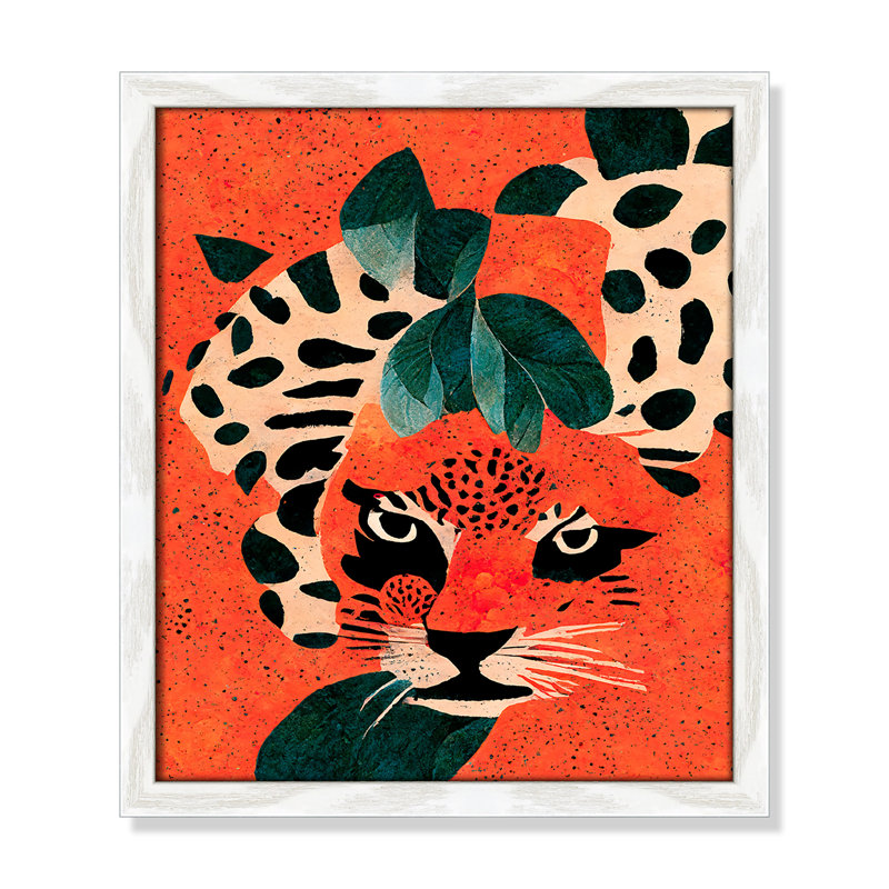 «Jaguar’s Gaze I» par Treechild, L 13 po x H 15 po, Impression encadrée, Grain de bois blanc