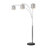 Marilyn 3 Light Arc Floor Lamp - 90", Mylar/Crystal Shades, Rotary Switch, Marble base-121372415-121372594