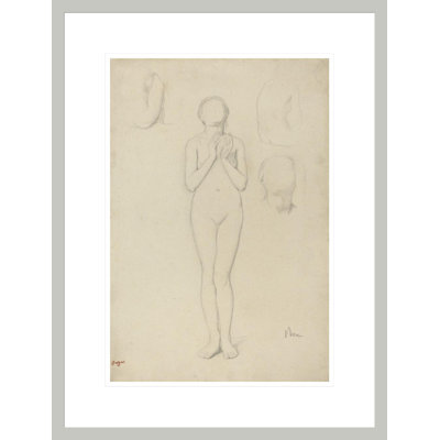 Étude d'un nu féminin par Edgar Degas - reproduction giclée encadrée