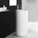 35.38" Tall Circular Pedestal Bathroom Sink with Overflow