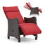 Chaise de patio inclinable avec coussins Jereomie-1197244348