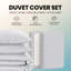 Microfiber Solid Colour Duvet Cover Set