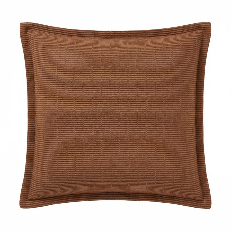 Coussin extérieur en fibre de lin Berlin Hive 24X24, Carré 24 po, Fibre synthétique, Toile orange