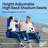 Height Adjustable High Back Stadium Seats with Back Support and Cushion -1318927670-1338604463