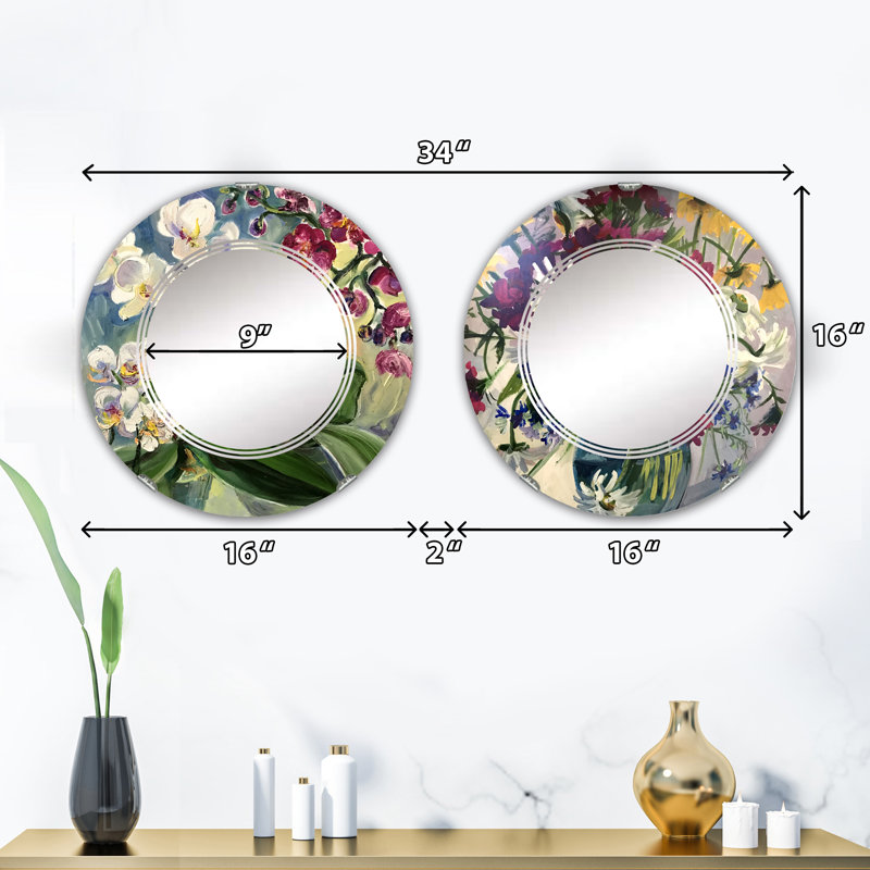 Ensemble de 2 miroirs sans cadre