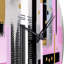 Horloge murale rose-93382495