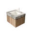 Lavabo sous-comptoir rectangulaire en pierre frittée gris clair Roomfitter-135456021