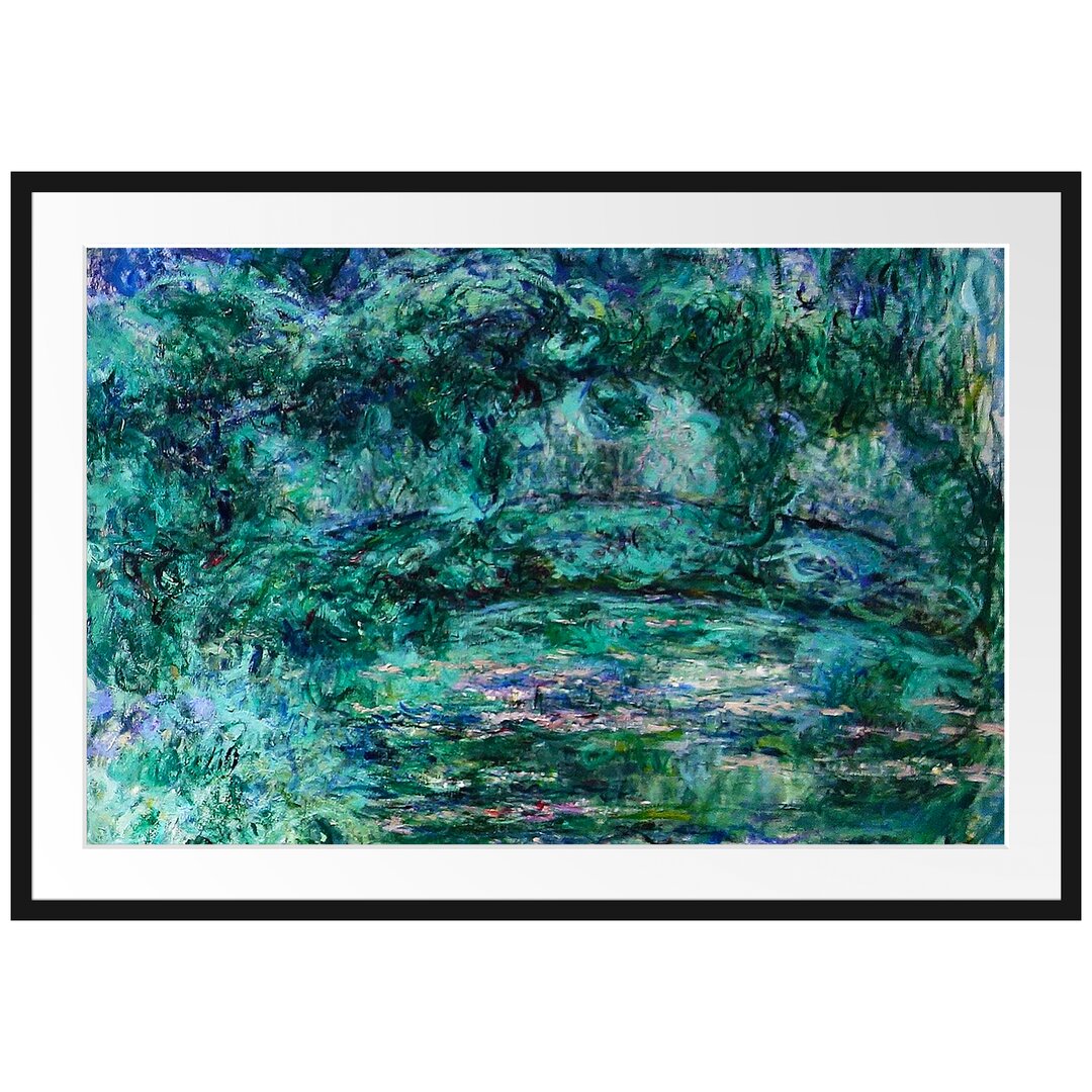 Claude Monet - Japanische Brücke Über Den Seerosenteich VII - Im Bilderrahmen Mit Galerie-Passepartout