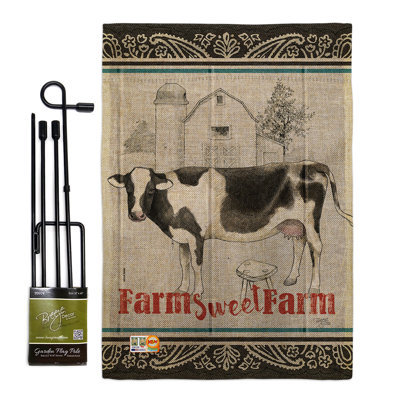 Double Sided 18.5'' H x 13'' W Burlap Animal Garden Flag