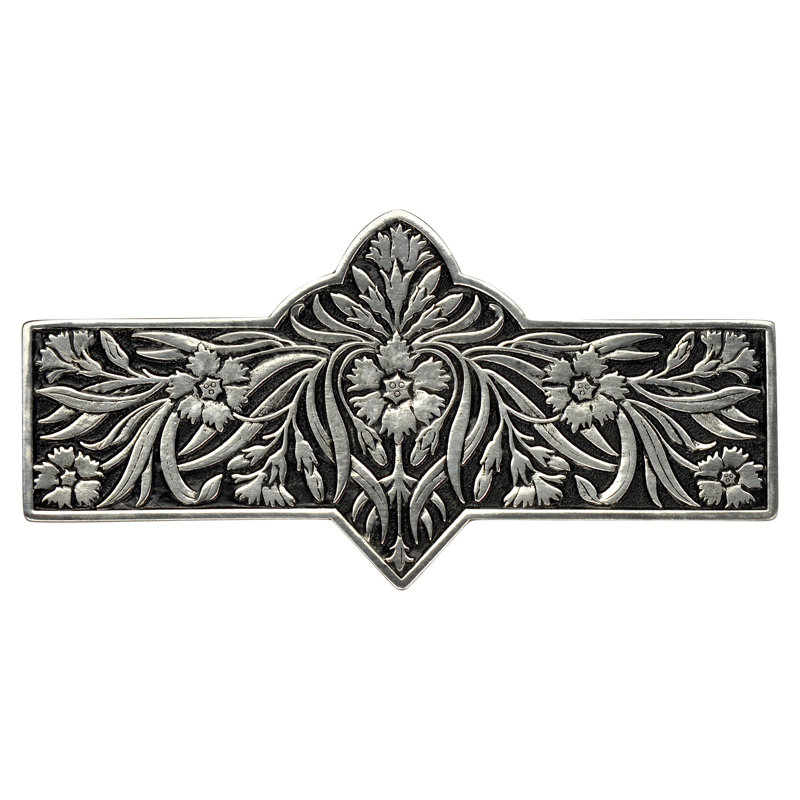English Garden Bar / Handle Pull, Brilliant Pewter/Black