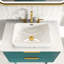 Lavabo encastré en céramique blanc brillant ultra brillant exquis de 15 po de largeur, moderne et esthétique pour salle de bain avec design intégré, profondeur 18,02 po