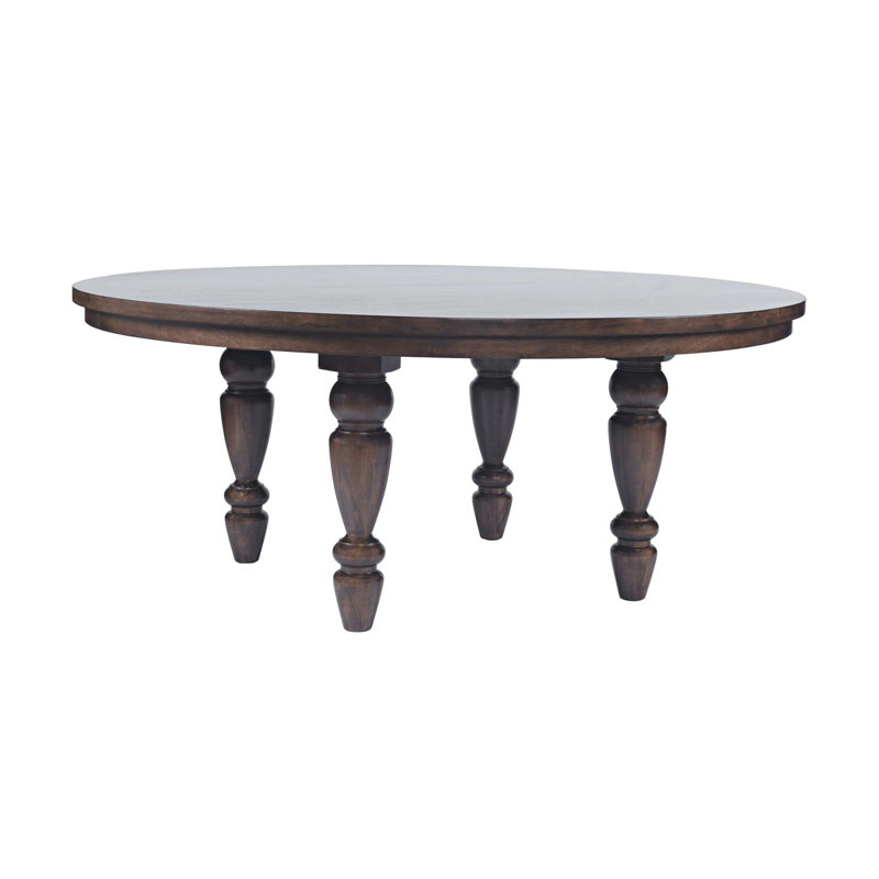 Table de salle à manger Powers Classic Farmhouse, Dark Brown Wood