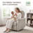 Madison Park Elio Beige Upholstered Power Swivel Glider Recliner with USB and USB-C Ports-122431749