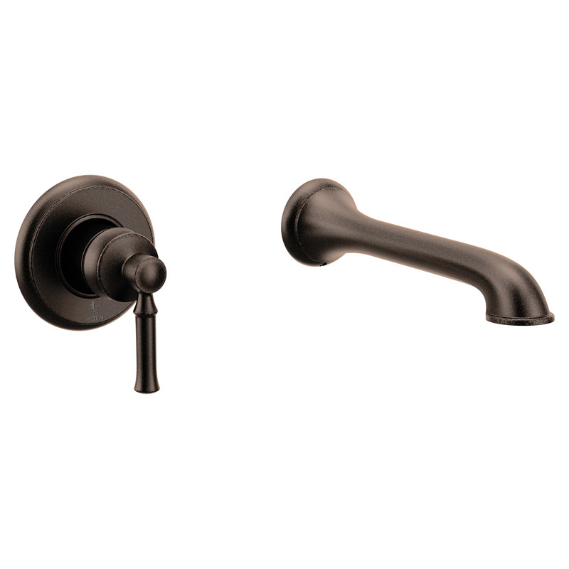 Dartmoor Single Handle Wall Mount Tub Filler High Flow Tub Faucet with 10" Spout Reach, Oil Rubbed Bronze