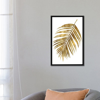 « palm i », reproduction d’impression sur toile dorée