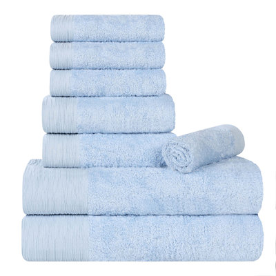 Rayon From Bamboo Cotton Blend Eco-Friendly Hypoallergenic Soft Solid Towel Set