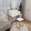 Ensemble de coiffeuse avec miroir, tabouret et tiroirs de rangement Elegant