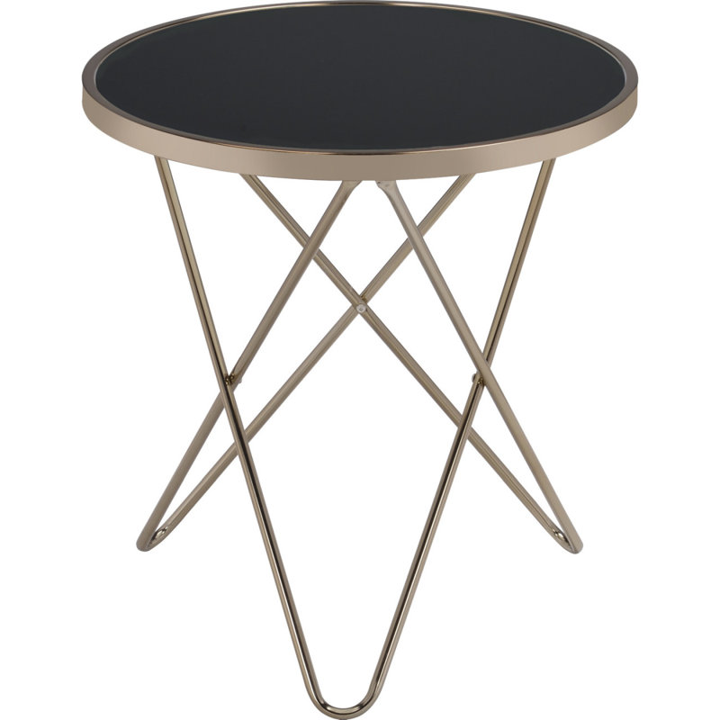 Table de bout avec plateau en verre