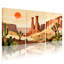 «Landscape & Nature Desert Landscape with Cacti and Rock Formations», ensemble de 3 impressions d'art sur toile-564524549