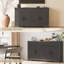 Buffet l 59 po avec 4 portes et 2 tiroirs, table buffet avec tablette réglable pour le salon, la cuisine et le vestibule-963228331