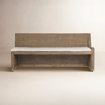 SENNA 72" Woven Linen Dining Bench