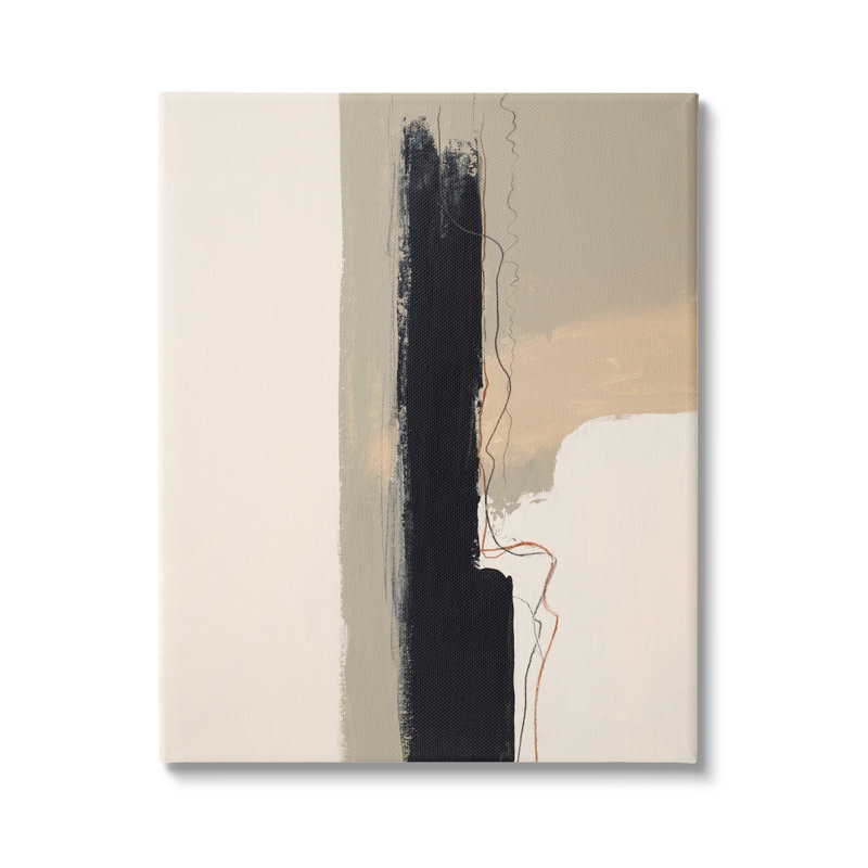 Art mural moderne sur toile beige moderne par Patricia Pinto, H 20 po x l 16 po x P 1,5 po