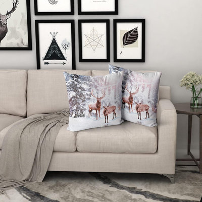 Couvre-oreiller d'hiver en forme de flocon de neige de Noël avec housse de fermeture à glissière de Noël avec fermeture à glissière, ensemble de 2 décorations pour Noël