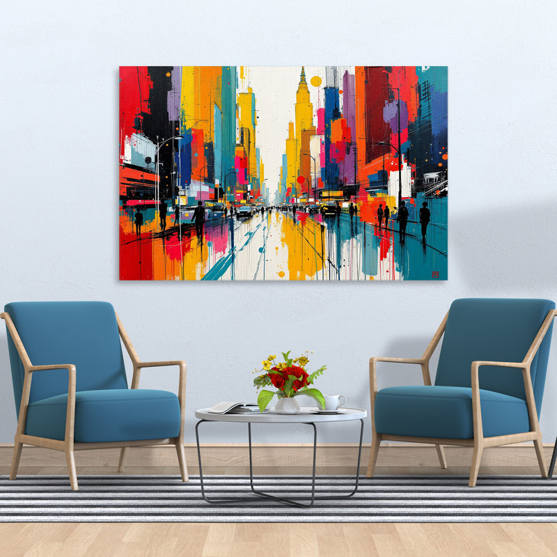 Neon Streets, 24" H x 36" W