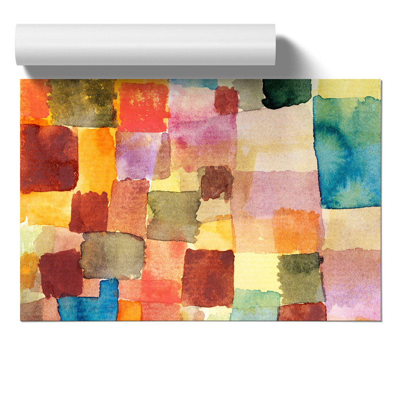 Squares by Paul Klee - No Frame Painting, 42cm H x 59cm W x 0.1cm D