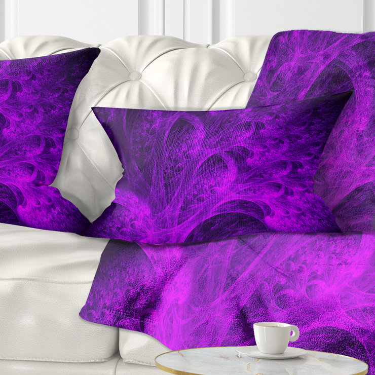 Bright Bright - Magical Fractal Forest - Coussin imprimé abstrait