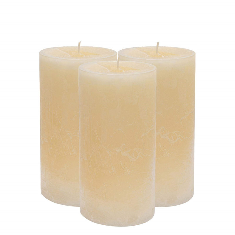 Vanilla Scented Pillar Candle, 20cm H x 9cm W x 9cm D