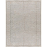 Hand-Knotted High-Quality Light Gray and Light Gray Area Rug