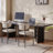 Black Rectangular Solid Wood Desks-108183831