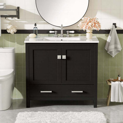 Meuble-lavabo 36 po avec lavabo en céramique